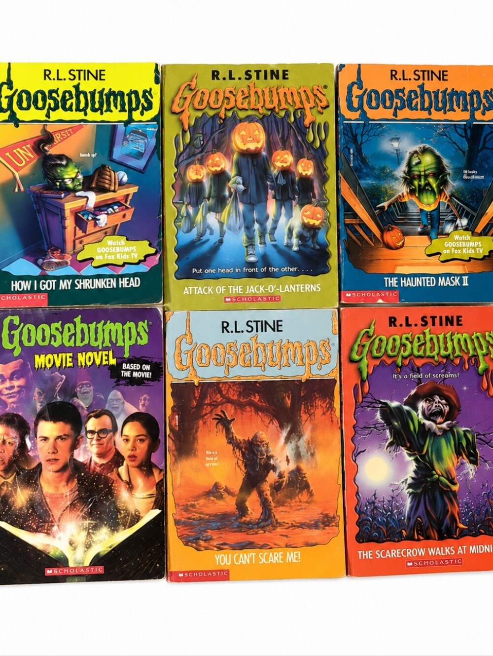 Lot of 6 Goosebumps Books R.L.Stine Scholastic Horror Spooky Kids Chapter Books